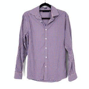Tommy Hilfiger Men's Size Medium Button Up Shirt Long Sleeve Slim Fit Checkered